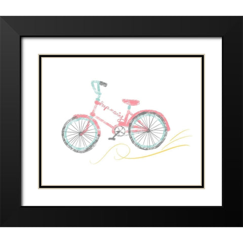 Keep Moving Black Modern Wood Framed Art Print with Double Matting by Quach, Anna