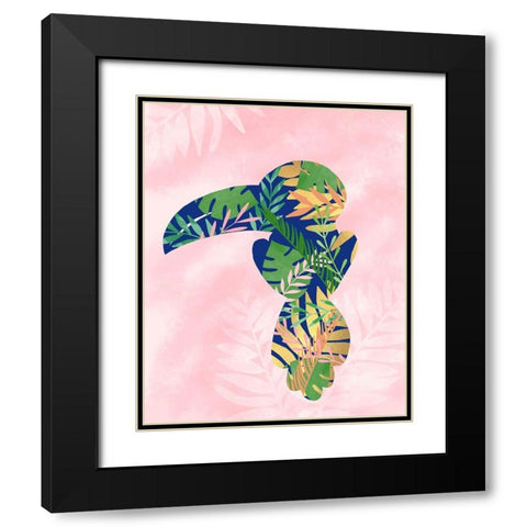 Toucan Black Modern Wood Framed Art Print with Double Matting by Quach, Anna