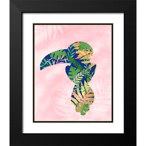 Toucan Black Modern Wood Framed Art Print with Double Matting by Quach, Anna