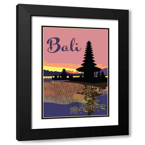 Bali Black Modern Wood Framed Art Print with Double Matting by Bucheli, Jen