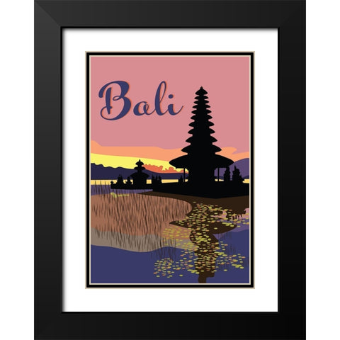 Bali Black Modern Wood Framed Art Print with Double Matting by Bucheli, Jen