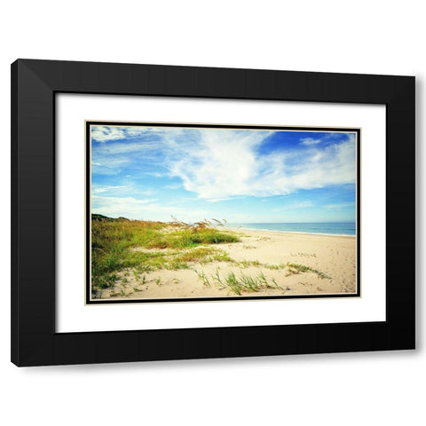 Shores View Black Modern Wood Framed Art Print with Double Matting by Bucheli, Jen