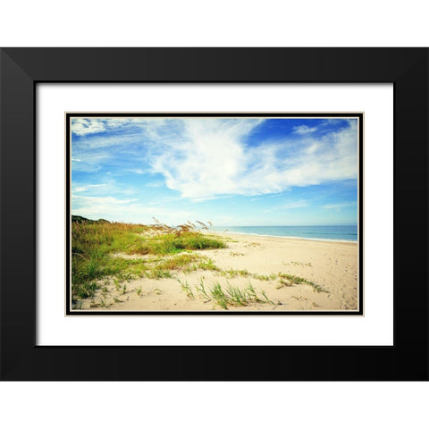 Shores View Black Modern Wood Framed Art Print with Double Matting by Bucheli, Jen