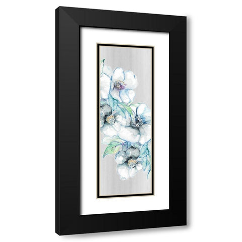 Moonlit Floral Panel I Black Modern Wood Framed Art Print with Double Matting by Loreth, Lanie
