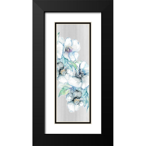Moonlit Floral Panel I Black Modern Wood Framed Art Print with Double Matting by Loreth, Lanie