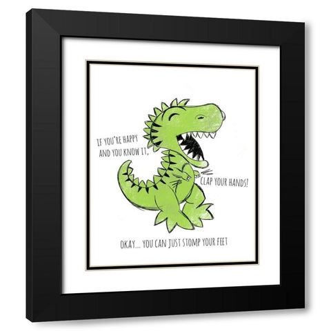 Clap Your Hands Black Modern Wood Framed Art Print with Double Matting by Quach, Anna