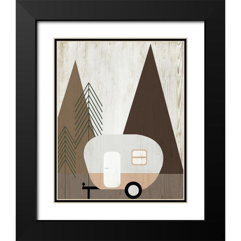 Adventure Travel II Black Modern Wood Framed Art Print with Double Matting by Quach, Anna
