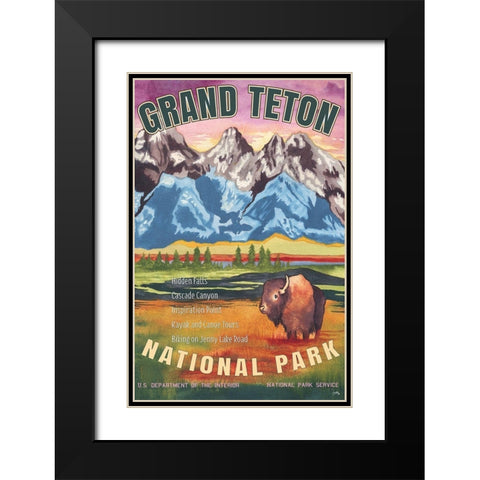 Grand Teton National Park Black Modern Wood Framed Art Print with Double Matting by Medley, Elizabeth