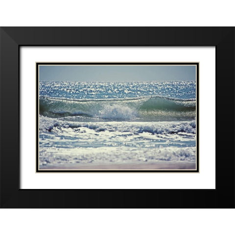 Perfect Wave Black Modern Wood Framed Art Print with Double Matting by Nawrocke, Bruce