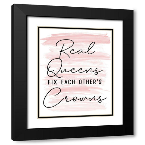 Real Queens Black Modern Wood Framed Art Print with Double Matting by SD Graphics Studio