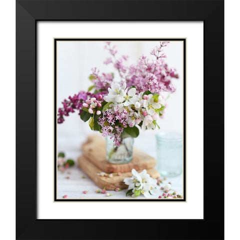 Happiness in a Vase Black Modern Wood Framed Art Print with Double Matting by Gardner, Sarah