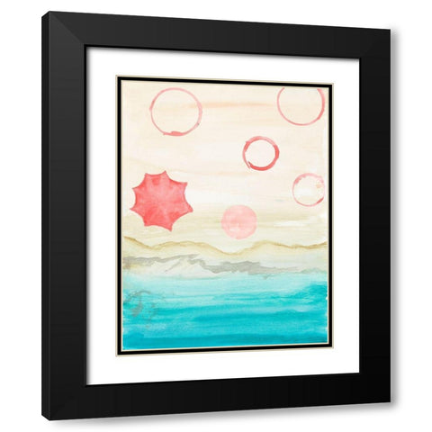 Watercolor Beach Stains I Black Modern Wood Framed Art Print with Double Matting by Ritter, Gina