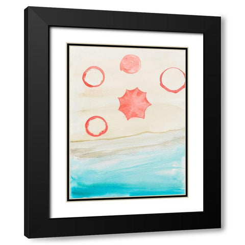 Watercolor Beach Stains II Black Modern Wood Framed Art Print with Double Matting by Ritter, Gina