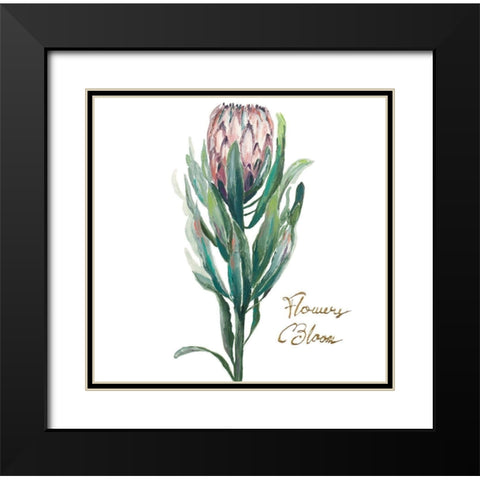 Protea II Black Modern Wood Framed Art Print with Double Matting by Pinto, Patricia
