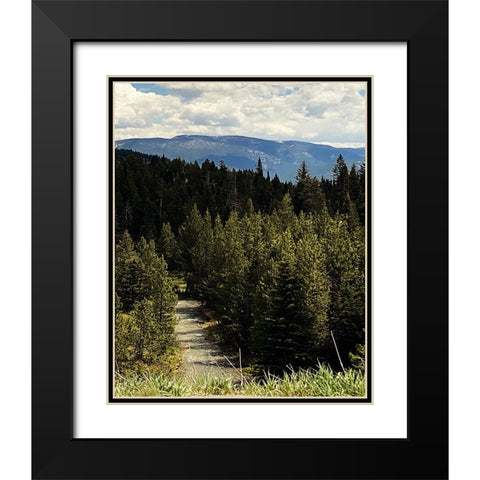 Mountain Stream Black Modern Wood Framed Art Print with Double Matting by Coppel, Anna