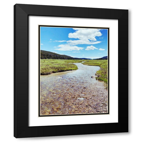 Rocky Stream Black Modern Wood Framed Art Print with Double Matting by Coppel, Anna