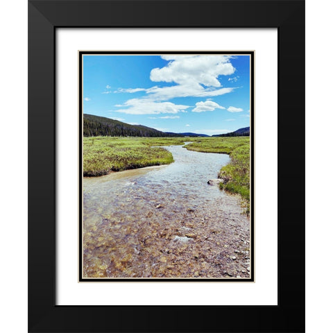 Rocky Stream Black Modern Wood Framed Art Print with Double Matting by Coppel, Anna