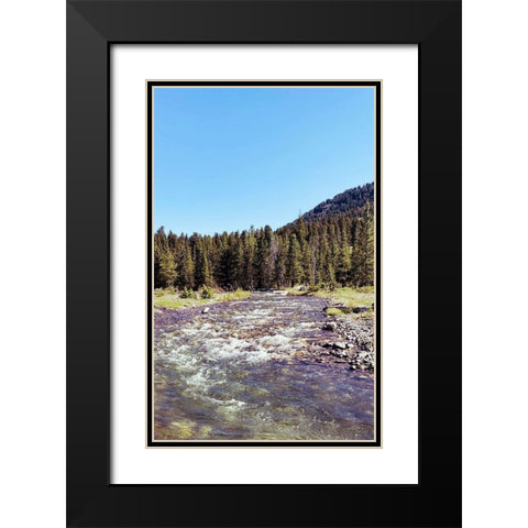 Lovely Stream Black Modern Wood Framed Art Print with Double Matting by Coppel, Anna