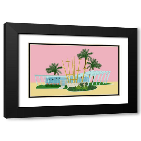 80s Style Black Modern Wood Framed Art Print with Double Matting by Bucheli, Jen