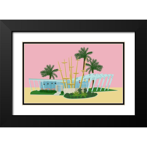 80s Style Black Modern Wood Framed Art Print with Double Matting by Bucheli, Jen