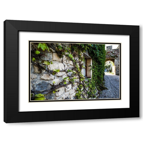 Tuscany Streets Black Modern Wood Framed Art Print with Double Matting by Bill Carson Photography