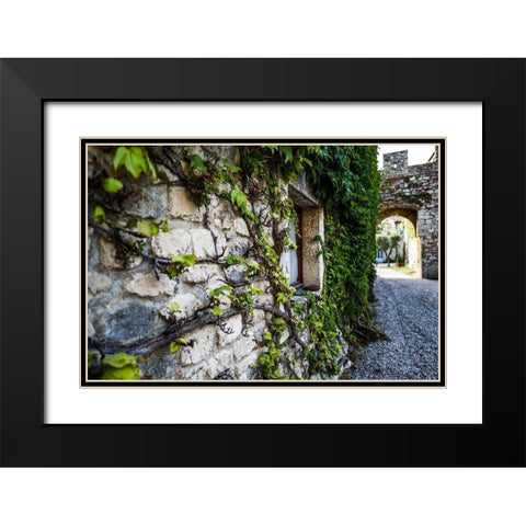 Tuscany Streets Black Modern Wood Framed Art Print with Double Matting by Bill Carson Photography