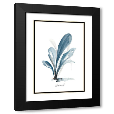 Seaweed Black Modern Wood Framed Art Print with Double Matting by Pinto, Patricia