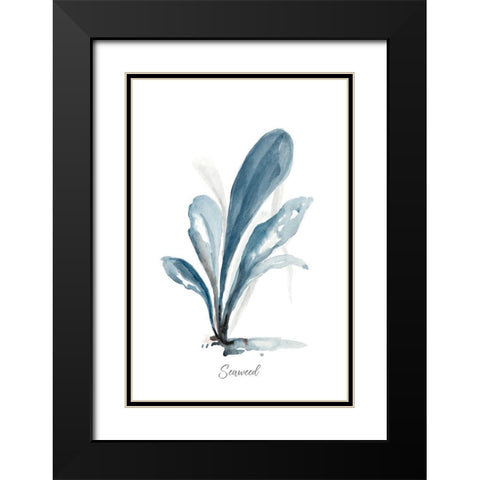 Seaweed Black Modern Wood Framed Art Print with Double Matting by Pinto, Patricia