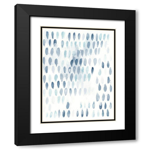 Spots Pattern Black Modern Wood Framed Art Print with Double Matting by Pinto, Patricia