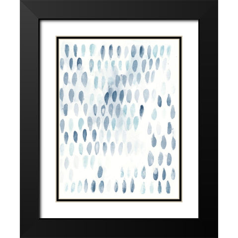 Spots Pattern Black Modern Wood Framed Art Print with Double Matting by Pinto, Patricia