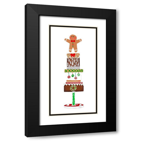 Christmas Cake I Black Modern Wood Framed Art Print with Double Matting by Ritter, Gina