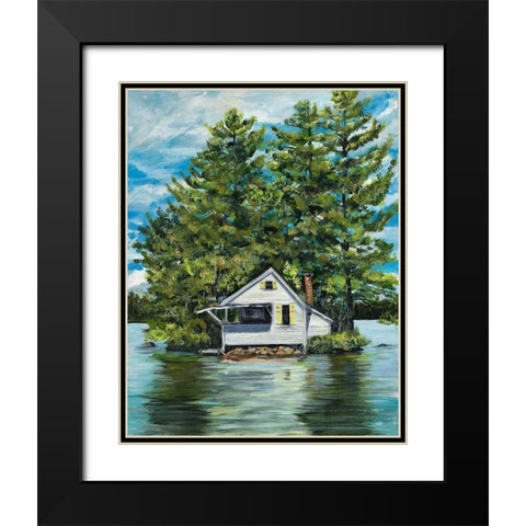 Lake House Black Modern Wood Framed Art Print with Double Matting by DeRice, Julie