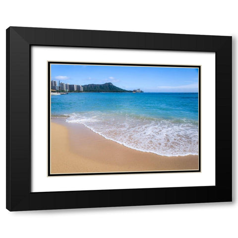 Oahu Shores Black Modern Wood Framed Art Print with Double Matting by Bill Carson Photography