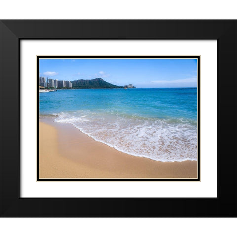Oahu Shores Black Modern Wood Framed Art Print with Double Matting by Bill Carson Photography