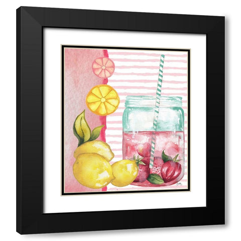 Cool Refreshments I Black Modern Wood Framed Art Print with Double Matting by Medley, Elizabeth