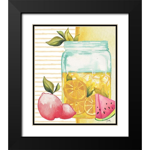 Cool Refreshments II Black Modern Wood Framed Art Print with Double Matting by Medley, Elizabeth