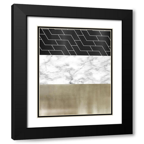 Many Layers I Black Modern Wood Framed Art Print with Double Matting by Medley, Elizabeth