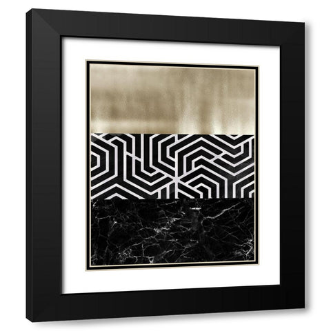 Many Layers II Black Modern Wood Framed Art Print with Double Matting by Medley, Elizabeth