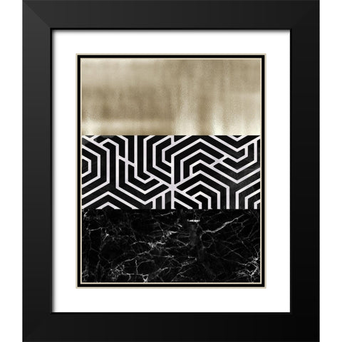 Many Layers II Black Modern Wood Framed Art Print with Double Matting by Medley, Elizabeth