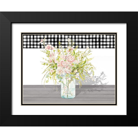 Spring Bouquet in a Glass Jar Black Modern Wood Framed Art Print with Double Matting by Pinto, Patricia