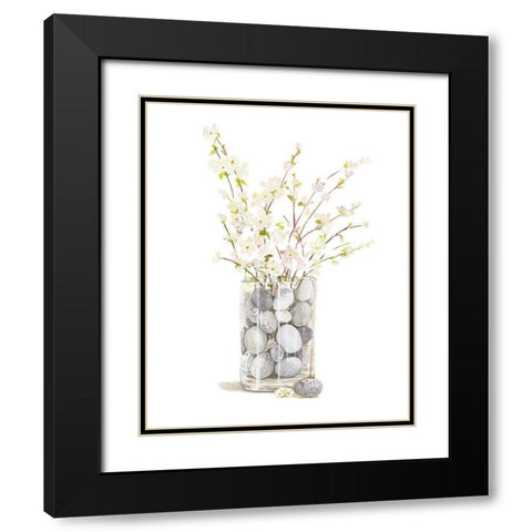 Spring Vase with Rocks Black Modern Wood Framed Art Print with Double Matting by Pinto, Patricia