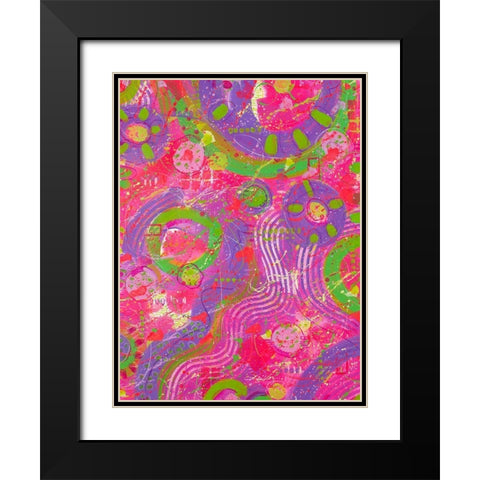 Another Time Abstract Black Modern Wood Framed Art Print with Double Matting by Mosher, Deidre