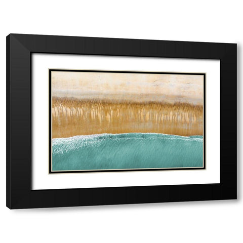 Above the Beach Black Modern Wood Framed Art Print with Double Matting by Veilleux, Jason