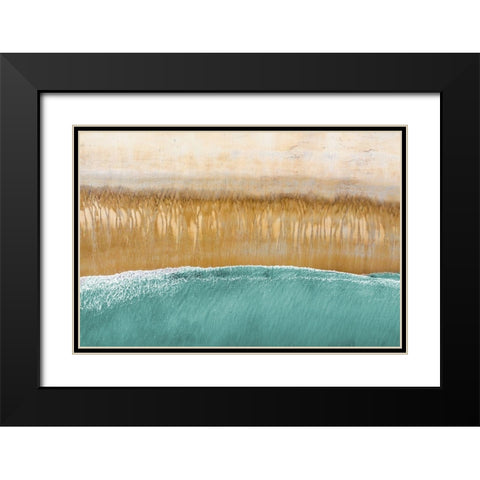 Above the Beach Black Modern Wood Framed Art Print with Double Matting by Veilleux, Jason