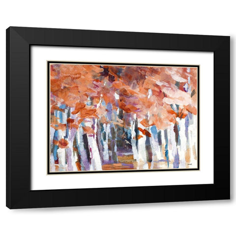 Autumn Rhythm Black Modern Wood Framed Art Print with Double Matting by Loreth, Lanie