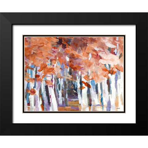 Autumn Rhythm Black Modern Wood Framed Art Print with Double Matting by Loreth, Lanie