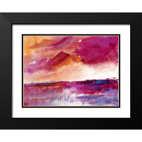 Reflection of a Crimson Sky Black Modern Wood Framed Art Print with Double Matting by Loreth, Lanie