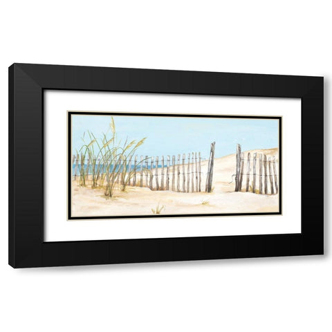 Beach Fence Black Modern Wood Framed Art Print with Double Matting by Pinto, Patricia