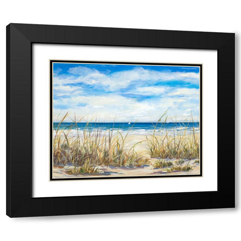Gentle Breeze Black Modern Wood Framed Art Print with Double Matting by DeRice, Julie