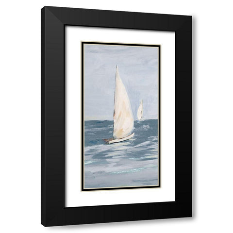 Coast Sailing II Black Modern Wood Framed Art Print with Double Matting by DeRice, Julie